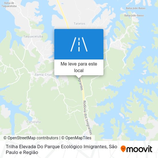 Trilha Elevada Do Parque Ecológico Imigrantes mapa