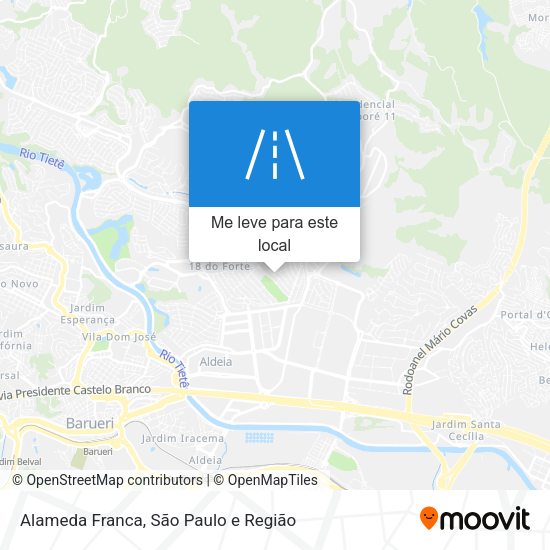 Alameda Franca mapa