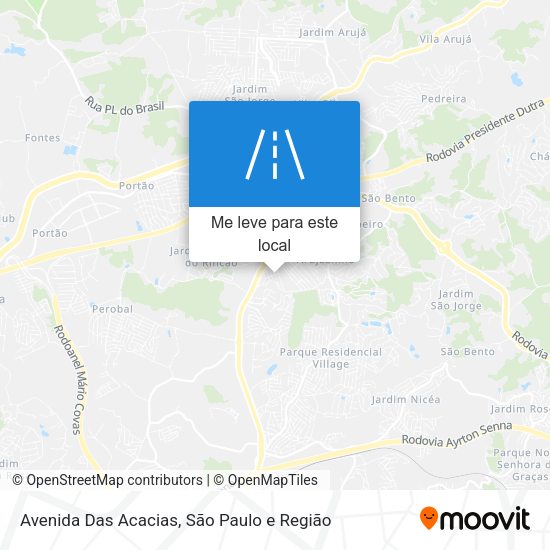 Avenida Das Acacias mapa