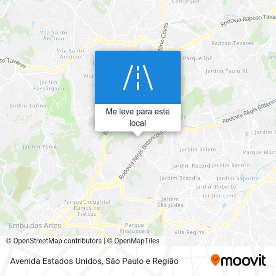 Avenida Estados Unidos mapa