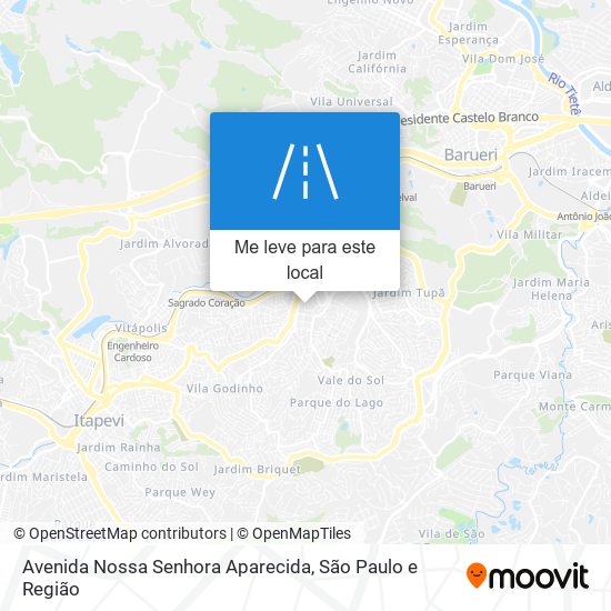 Avenida Nossa Senhora Aparecida mapa