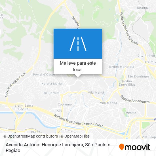 Avenida Antônio Henrique Laranjeira mapa