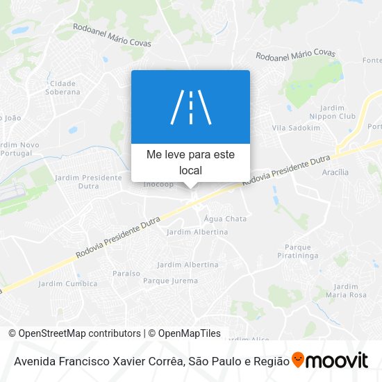 Avenida Francisco Xavier Corrêa mapa