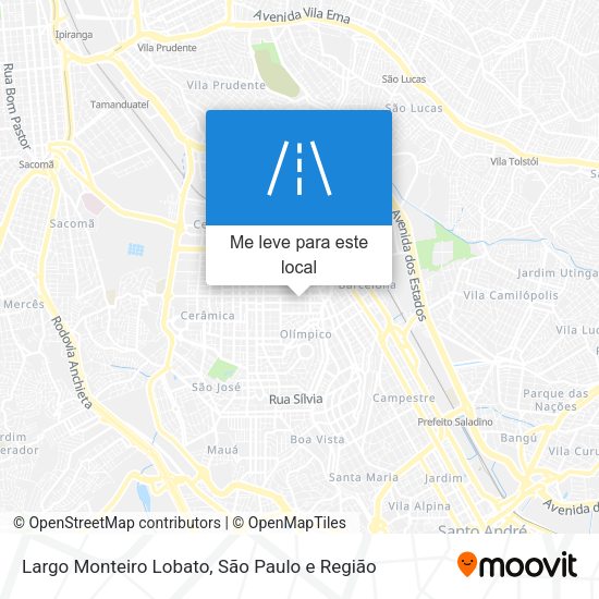 Largo Monteiro Lobato mapa