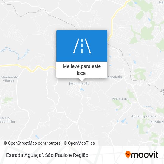 Estrada Aguaçaí mapa