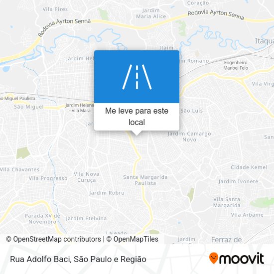 Rua Adolfo Baci mapa