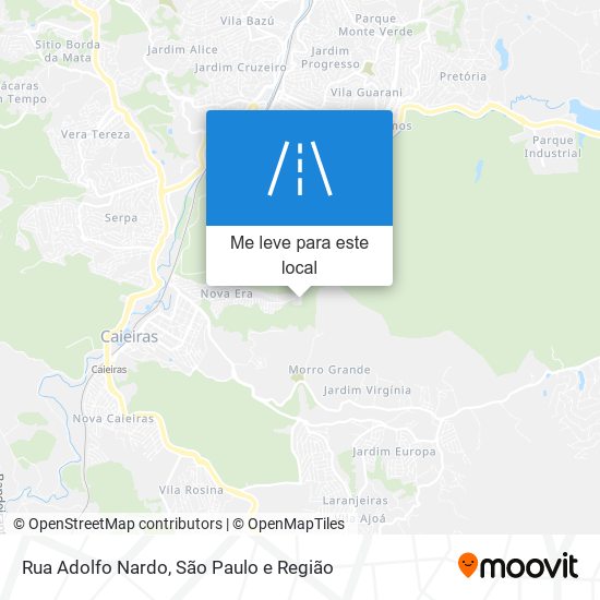 Rua Adolfo Nardo mapa