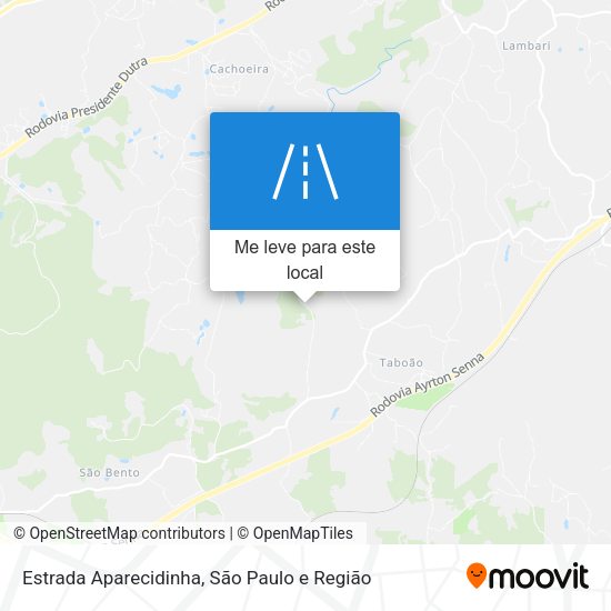 Estrada Aparecidinha mapa