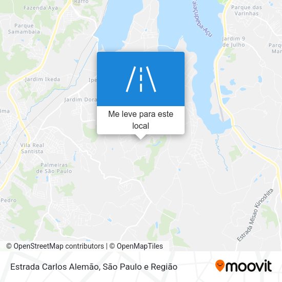 Estrada Carlos Alemão mapa