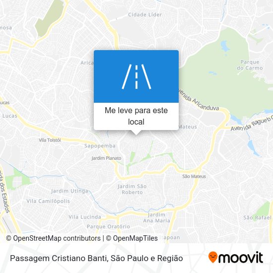 Passagem Cristiano Banti mapa