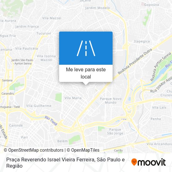 Praça Reverendo Israel Vieira Ferreira mapa