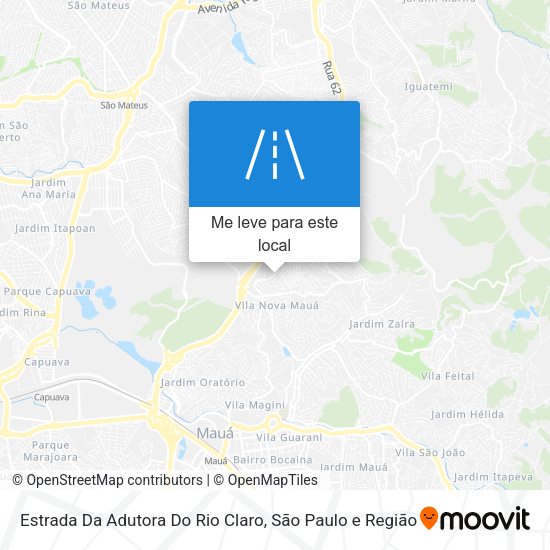 Estrada Da Adutora Do Rio Claro mapa