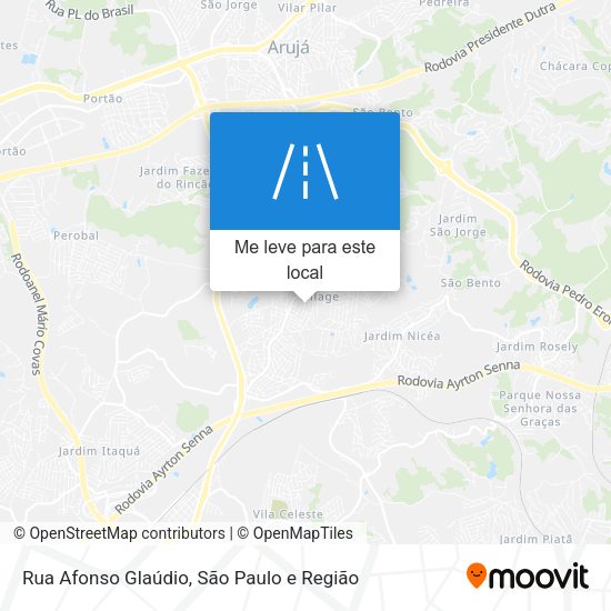 Rua Afonso Glaúdio mapa