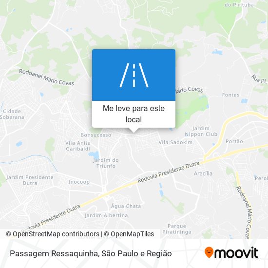 Passagem Ressaquinha mapa