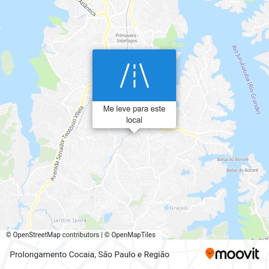 Prolongamento Cocaia mapa