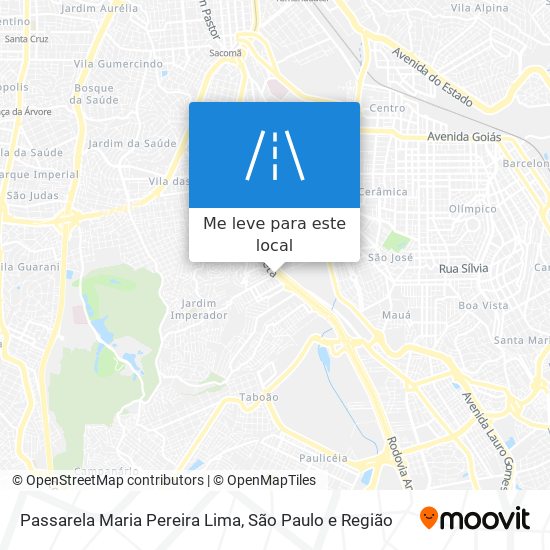 Passarela Maria Pereira Lima mapa