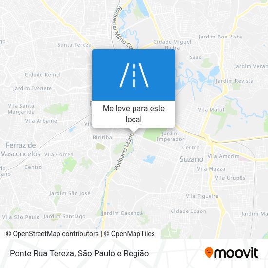 Ponte Rua Tereza mapa