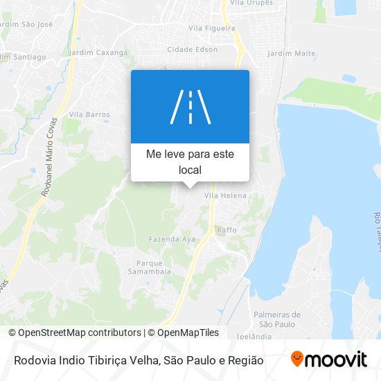 Rodovia Indio Tibiriça Velha mapa