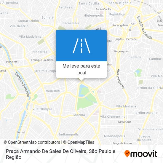Praça Armando De Sales De Oliveira mapa