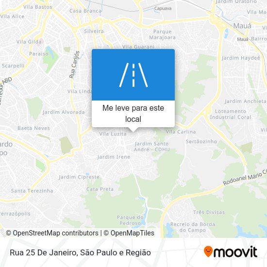 Rua 25 De Janeiro mapa