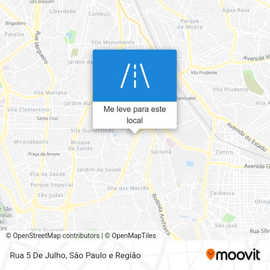 Rua 5 De Julho mapa