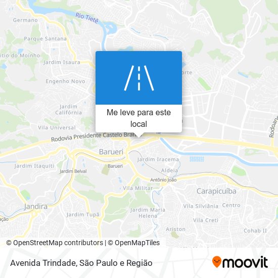 Avenida Trindade mapa