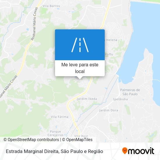 Estrada Marginal Direita mapa