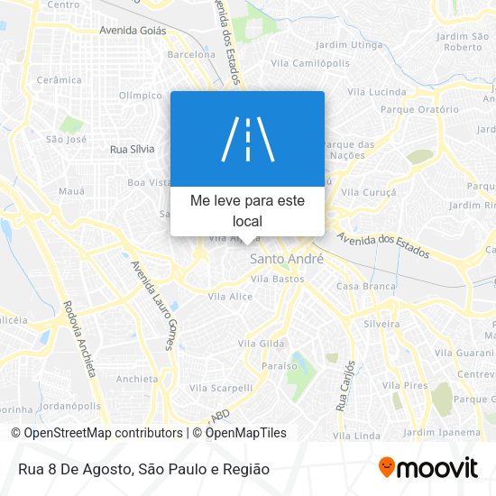 Rua 8 De Agosto mapa
