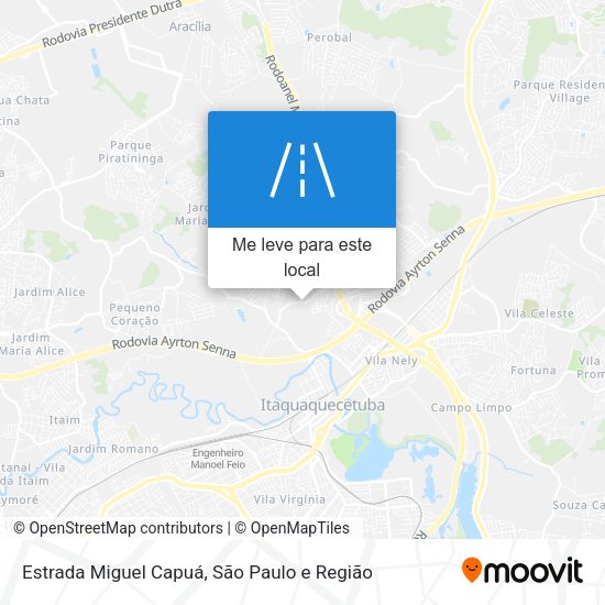 Estrada Miguel Capuá mapa