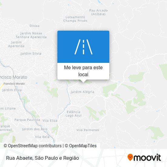 Rua Abaete mapa