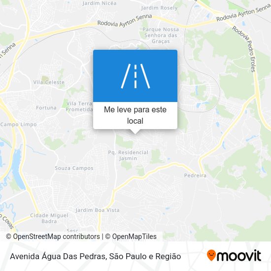 Avenida Água Das Pedras mapa