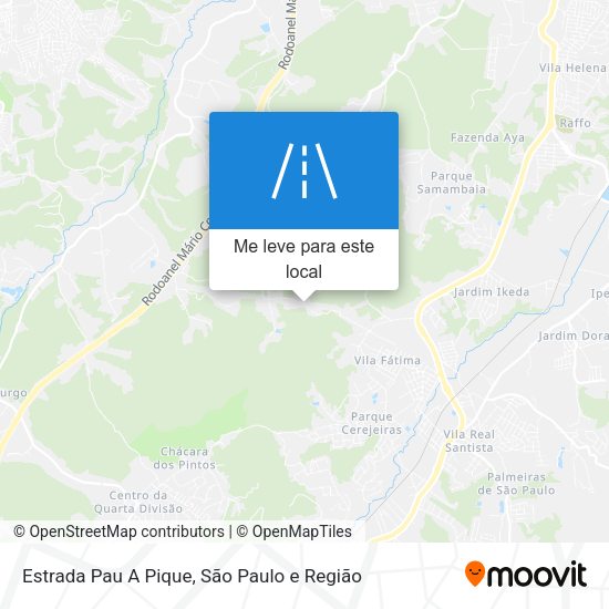 Estrada Pau A Pique mapa