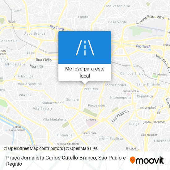 Praça Jornalista Carlos Catello Branco mapa