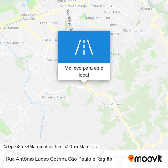 Rua Antônio Lucas Cotrim mapa