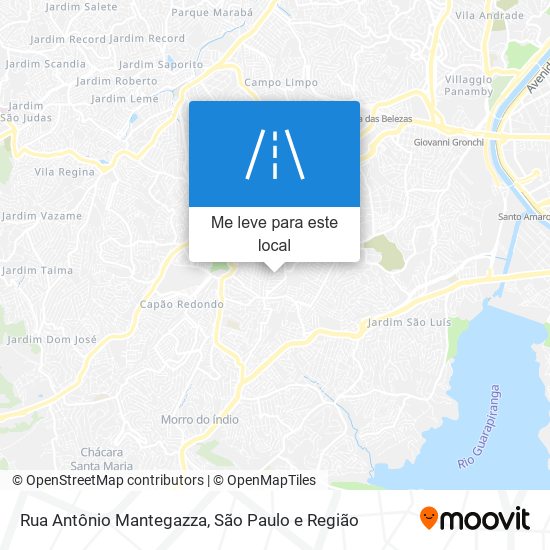 Rua Antônio Mantegazza mapa