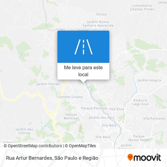 Rua Artur Bernardes mapa