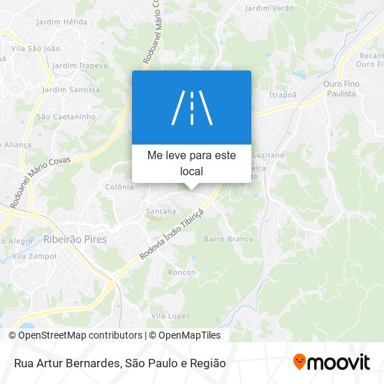 Rua Artur Bernardes mapa