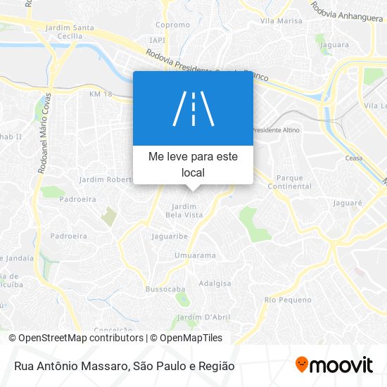 Rua Antônio Massaro mapa