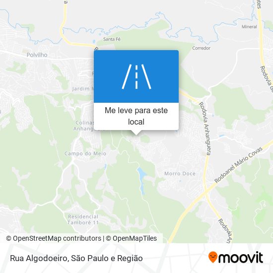 Rua Algodoeiro mapa