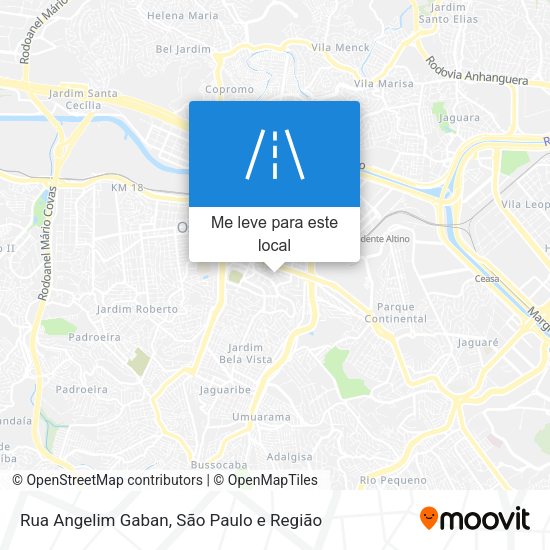 Rua Angelim Gaban mapa