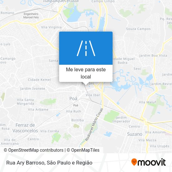 Rua Ary Barroso mapa