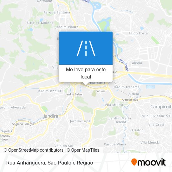 Rua Anhanguera mapa