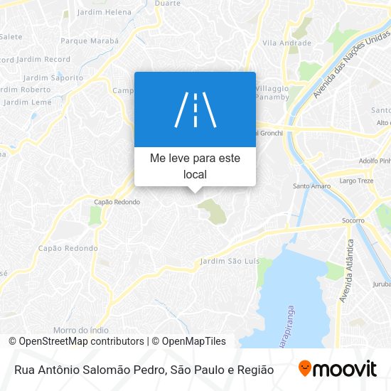Rua Antônio Salomão Pedro mapa