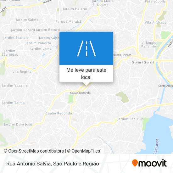 Rua Antônio Salvia mapa