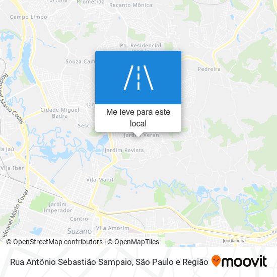 Rua Antônio Sebastião Sampaio mapa