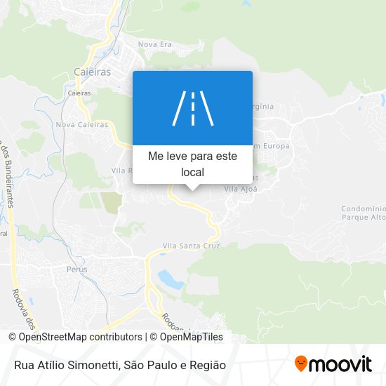 Rua Atílio Simonetti mapa