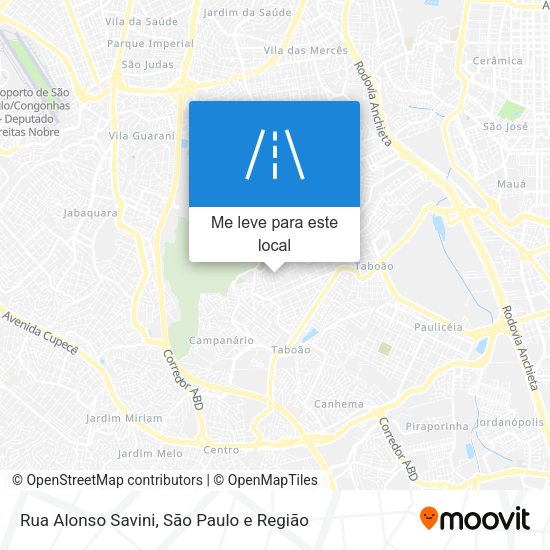Rua Alonso Savini mapa
