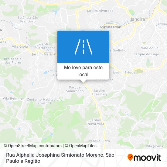 Rua Alphelia Josephina Simionato Moreno mapa
