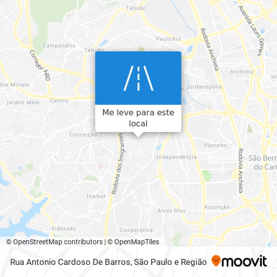 Rua Antonio Cardoso De Barros mapa