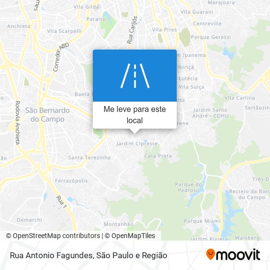 Rua Antonio Fagundes mapa